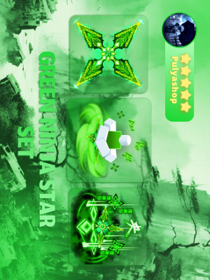 🍀GREEN NINJA STAR SET🍀