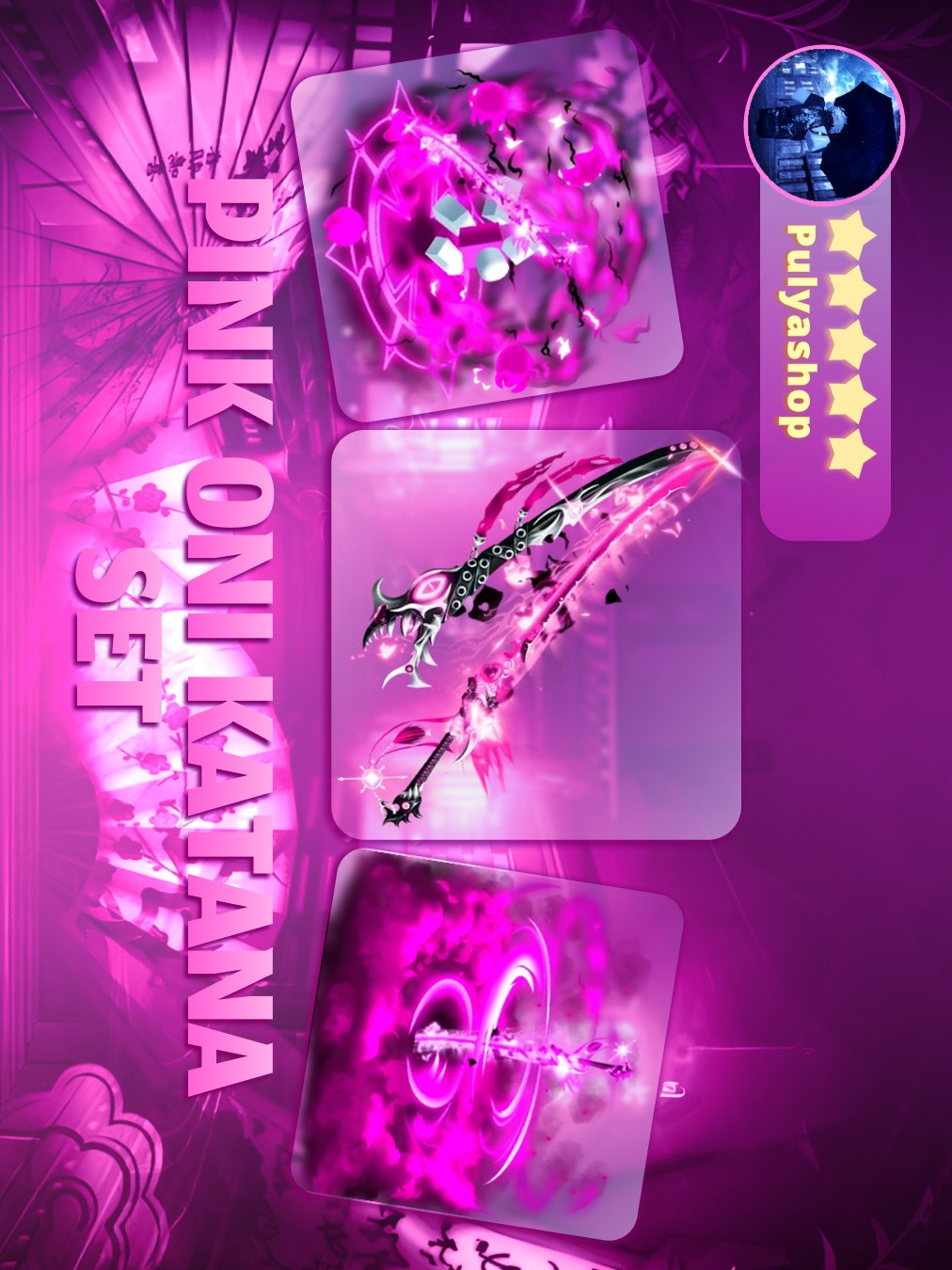 ❟❛🌸PINK ONI KATANA SET🌸❛❟