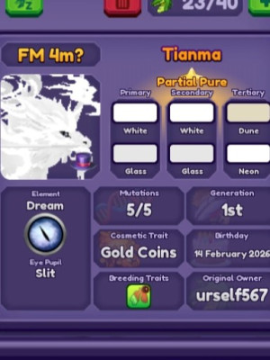 Tianma / LVL 24 / Partial pure / Gold Coins