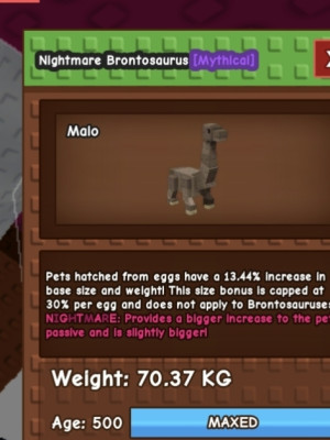 Nightmare Brontosaurus70+Nightmare Sea Turtle+green Ostrich+Everchanted Capybara