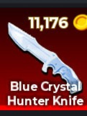 Blue Crystal Hunter Knife