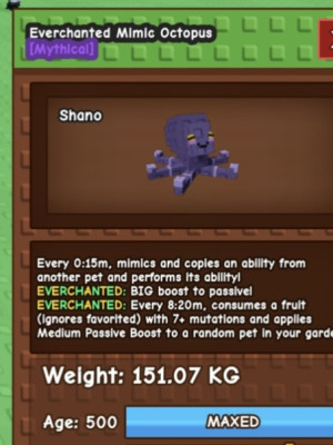 mimic 151kg+Rainbow Peach Wasp+Everchanted Brontosaurus+Raiju