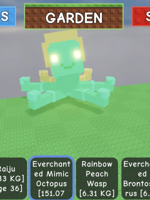 mimic 151kg+Rainbow Peach Wasp+Everchanted Brontosaurus+Raiju