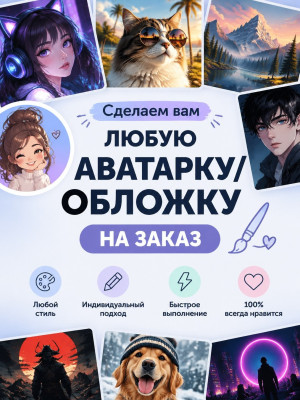 ЛЮБАЯ Обложка / аватарка | любой формат, от 5 минут