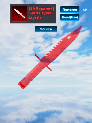 M9 bayonet red crystal