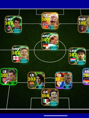 Аккаунт eFootball с игроками серии New Era и легендарными игроками прошлых лет (Iconic)