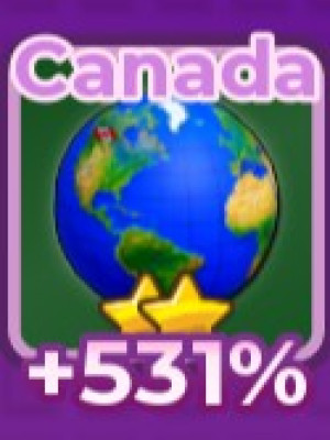 Canada | Канада | +531% | ⭐: 1