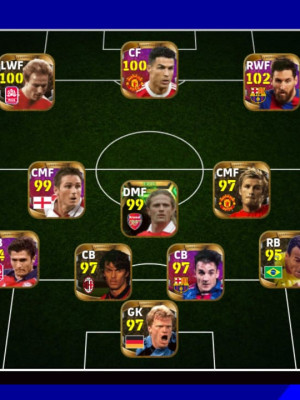 Аккаунт eFootball с игроками Криштиану Роналду (CR7) версий Iconic и Big Time.