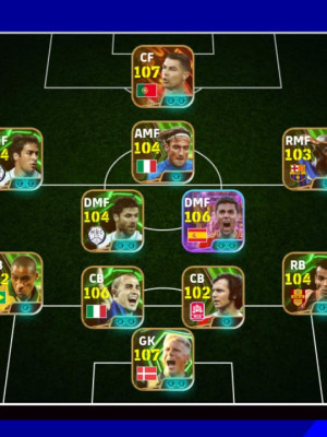 Аккаунт eFootball с игроками Криштиану Роналду (CR7) версий Iconic и Big Time.