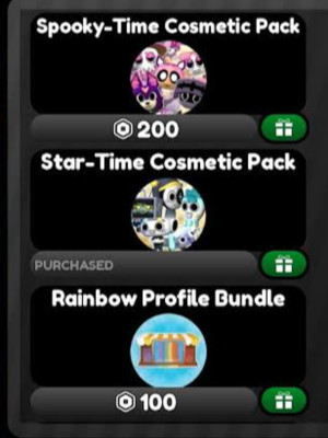 Rainbow Profile Bundle > 100R > Add Friend > Gift Face to Face