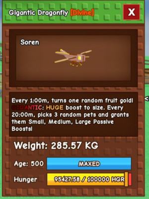 САМАЯ ГИГАНТСКАЯ!😱285KG+🔥500 ЛЕТ🚀 GIGANTIC DRAGONFLY + ПОДАРОК🎁
