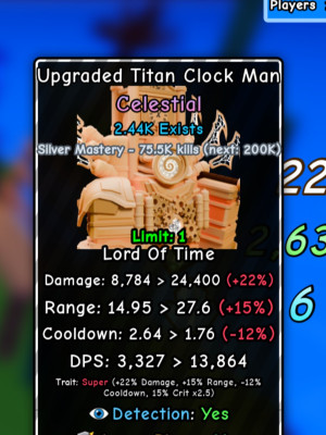Upgraded Titan Clock Man