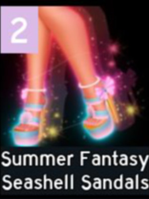 summer fantasy seashell sandals