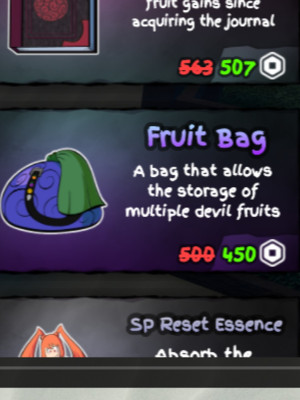 Frui Bag | Grand Piece Online | 450R | Cheaps & Fast