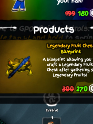 Legendary Fruit Chest Blueprint | Grand Piece Online | 270R | Cheaps & Fast