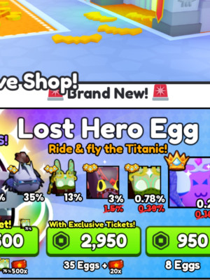 Lost Hero Egg x8 | Pet Simulator 99 | 950R | Cheaps & Fast