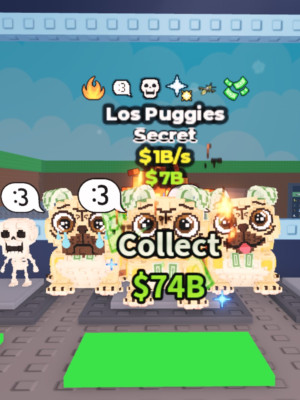 👾 Los Puggies $1B/s 🐶💀 Скелет редкий баф 💖