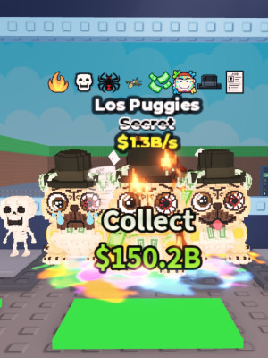 👾 Los Puggies $1.3B/s 🐶💀 Скелет редкий баф 💖