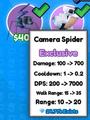 Камера Паук [Camera Spider] DPS: 3500, Визуальный баг то что показывает 7к