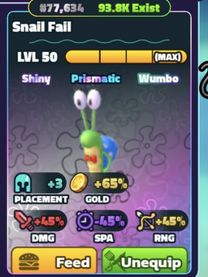 SpongeBoy,Band Geek Sandy,Nocturna,Snail Fail