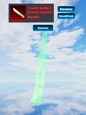 green transparent knife