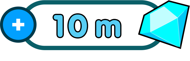 Гемы: 10 млн (10m) 10.000.000 gems