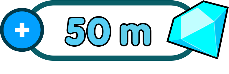 Гемы: 50 млн (50m) 50.000.000 gems