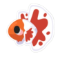 Orange Betta Fish Sticker купить