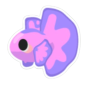 Pink Betta Fish Sticker