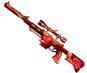 Red & Gold Mermaid Sniper