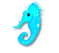 Electric Blue Seahorse