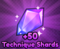 +50 Technique Shards (50x Rerolls)