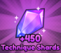 +450 Technique Shards (450x Rerolls)