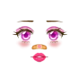 Super Pink Heart Makeup