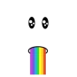 Rainbow Barf Face