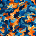 Orange Blue Camo