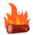 Campfire Log Sticker